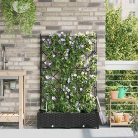 Garden Planter 2 pcs Black Steel