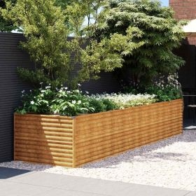 Garden Raised Bed 152"x39.4"x27.2" Corten Steel