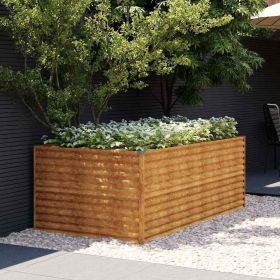Garden Raised Bed 77.2"x39.4"x27.2" Corten Steel