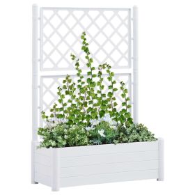 Garden Planter White Polypropylene Large UV-resistant materials