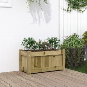 Garden Planter Natural Wood Impregnated Pine Wood Medium