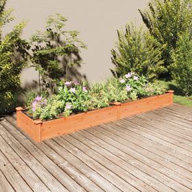Garden Raised Bed Brown Solid fir wood Large Garden Raised Bed